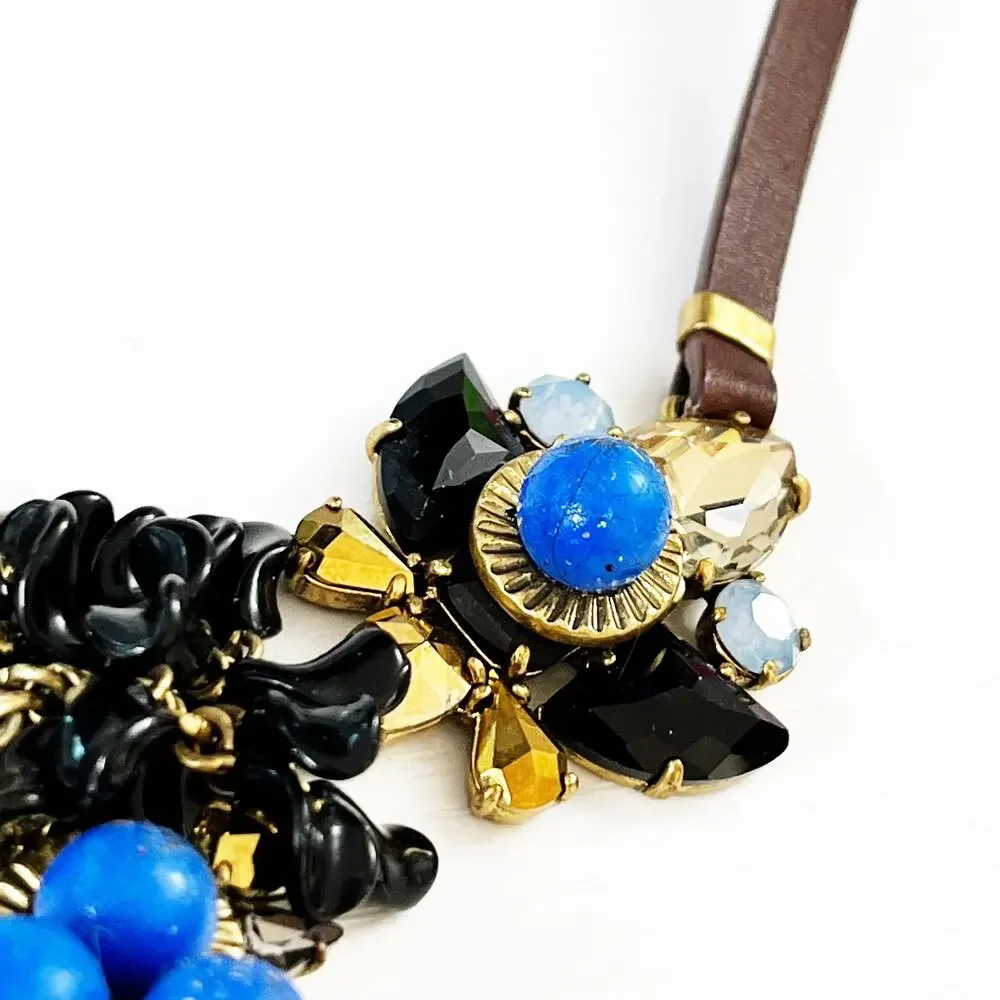J. Crew Leather Statement Necklace